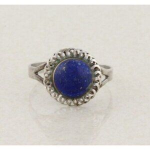 Sterling Silver Lapis Lazuli Ring Size 7 1/4